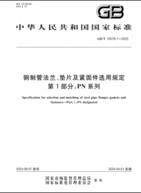 鋼制管法蘭、墊片及緊固件選用規(guī)定 第1部分：PN系列國標(biāo)/T 43079.1-2023